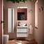 Mueble de baño Attila suspendido 2 cajones sobre encimera white satin de Salgar